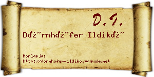 Dörnhöfer Ildikó névjegykártya
