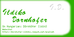 ildiko dornhofer business card